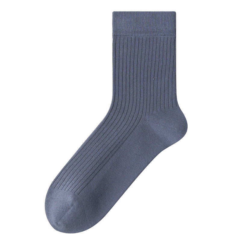Men's 98% Cotton Classic Ribbed Crew Socks