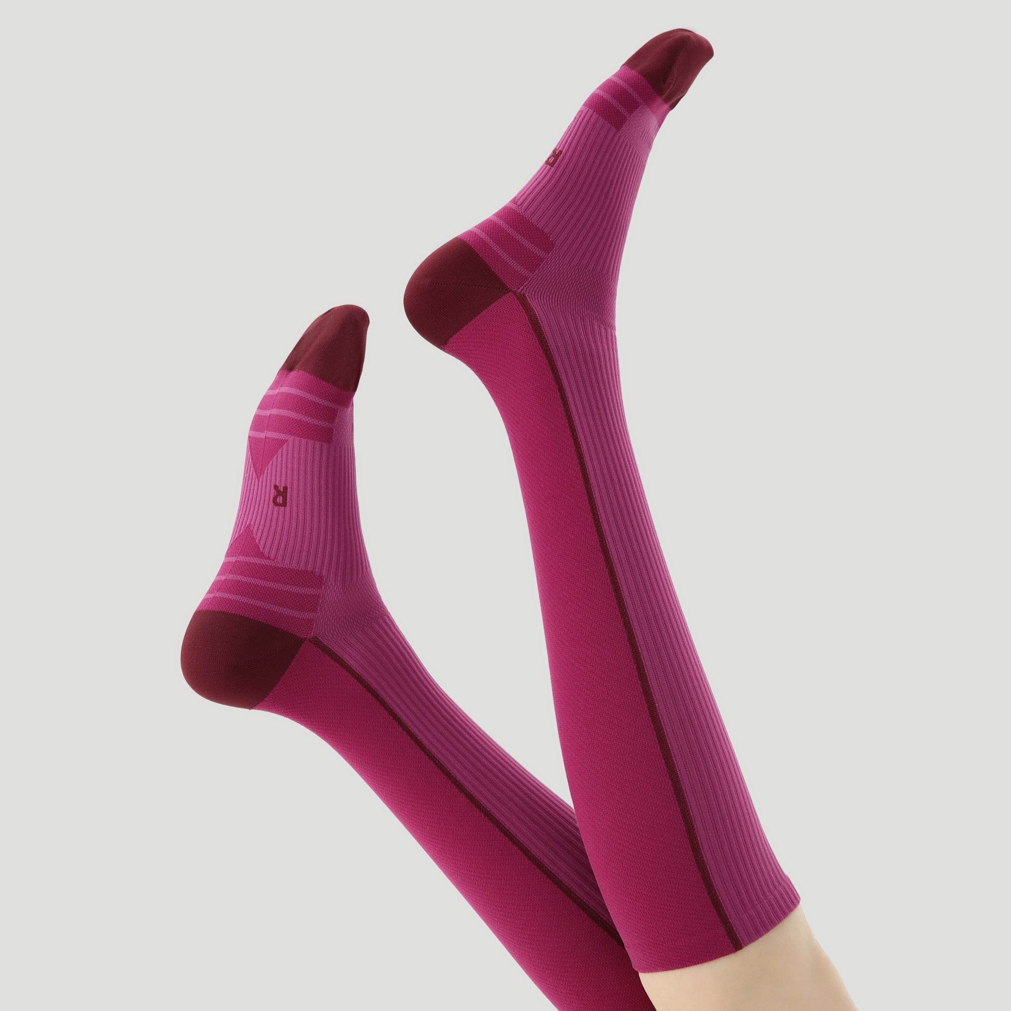 Women's Performance Knee-High Hiking Socks - Magenta