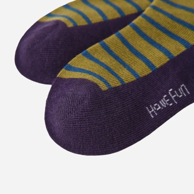 Kid's Modern Retro Style Crew Socks - 5 Pairs