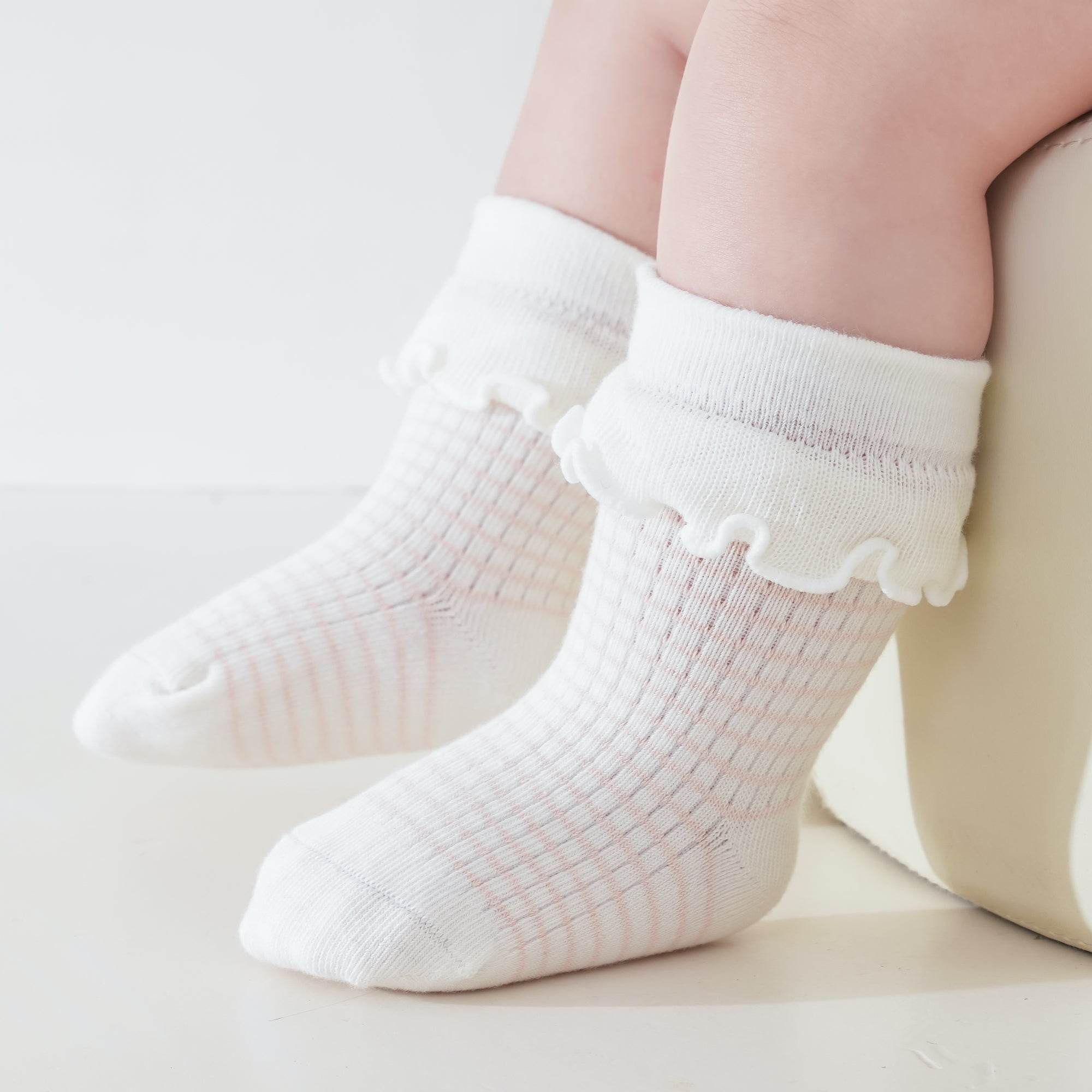 Babies' Ruffled Crew Socks-4 Pack - Weavasocks