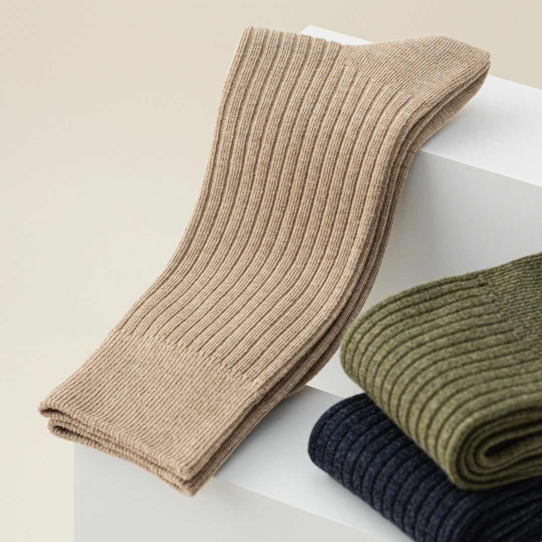 Men's 80% Cotton Drop-Needle Business Crew