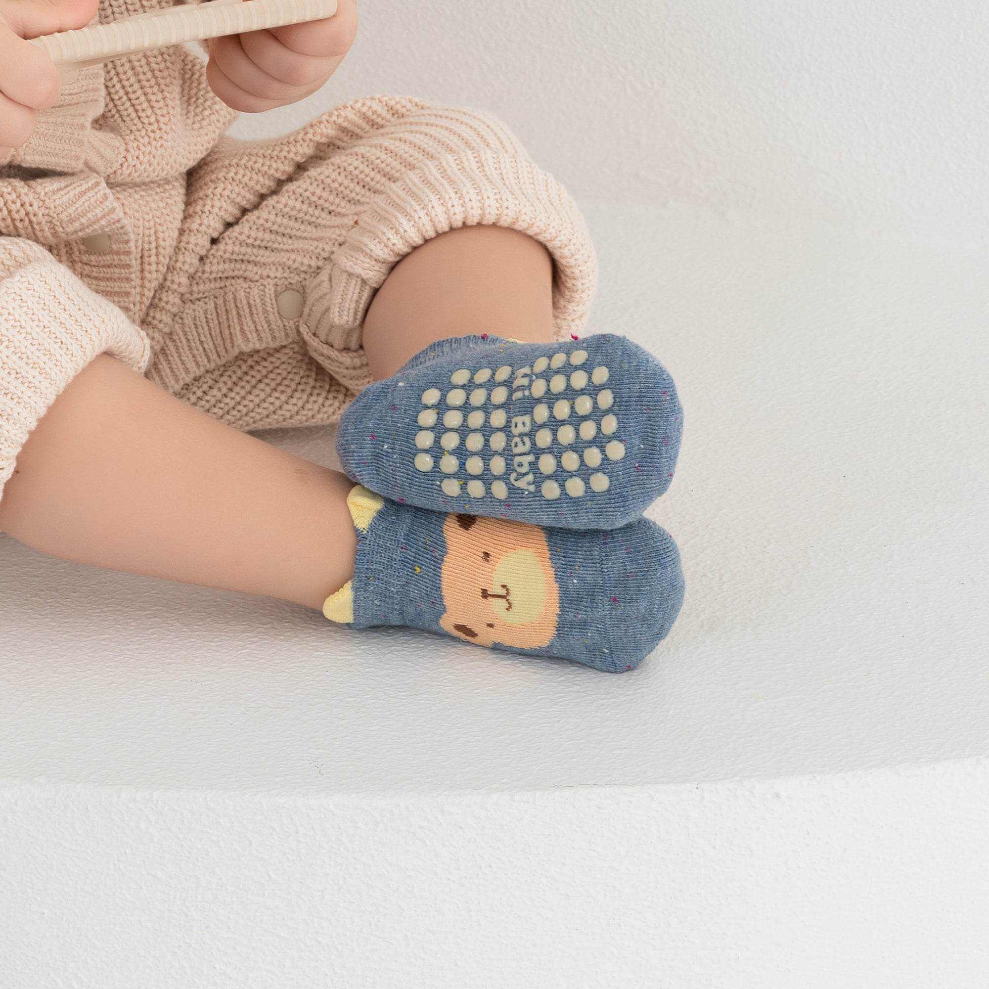 Babies' No-Show Grip Socks-5 Pack - Weavasocks