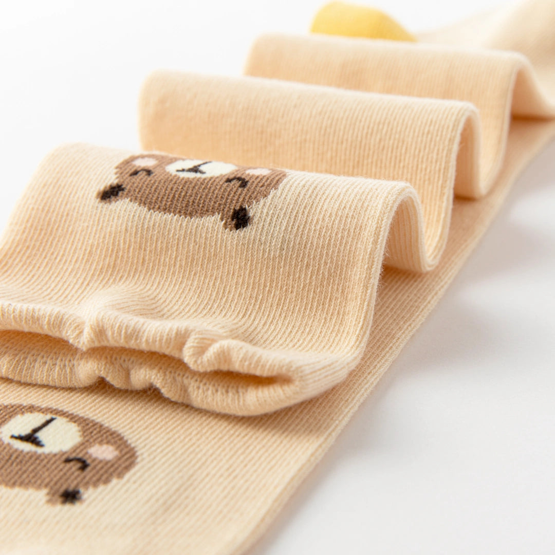 Baby & Toddler Forest Bear Pattern Knee-High Socks 3-Pack - sock set showing secure grip comfort