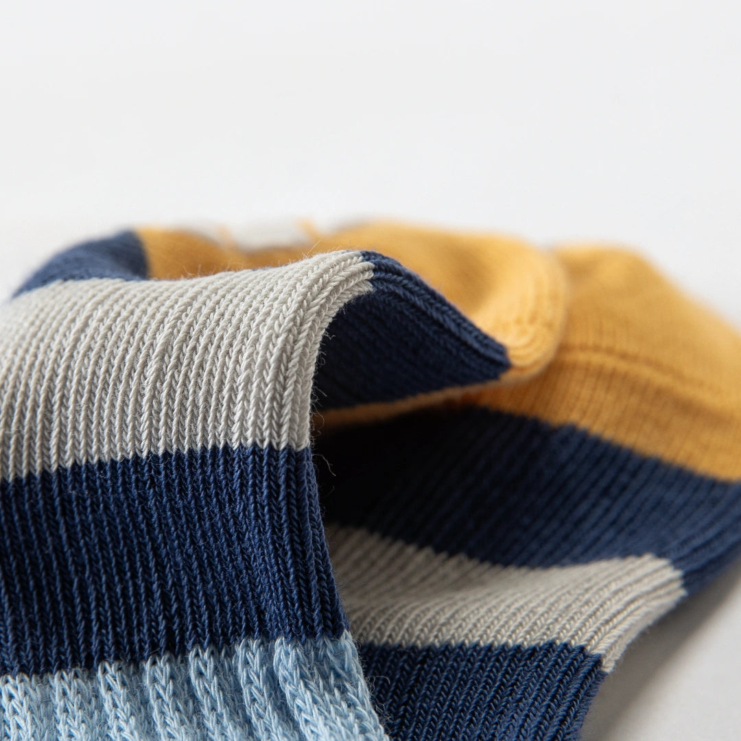 Baby’s Retro Colorblock Wide Stripe Floor Socks 3-Pack