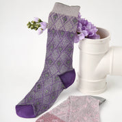 Women's Metallic Lurex Sheer Mesh Socks - product photo showing breathable mesh comfort