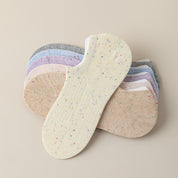 Women's Mesh Breathable Cotton Blend No-Show Socks - product photo showing breathable mesh comfort