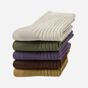 Kid's Classic Solid Color Ribbed Socks B - 5 Pairs - Weavasocks
