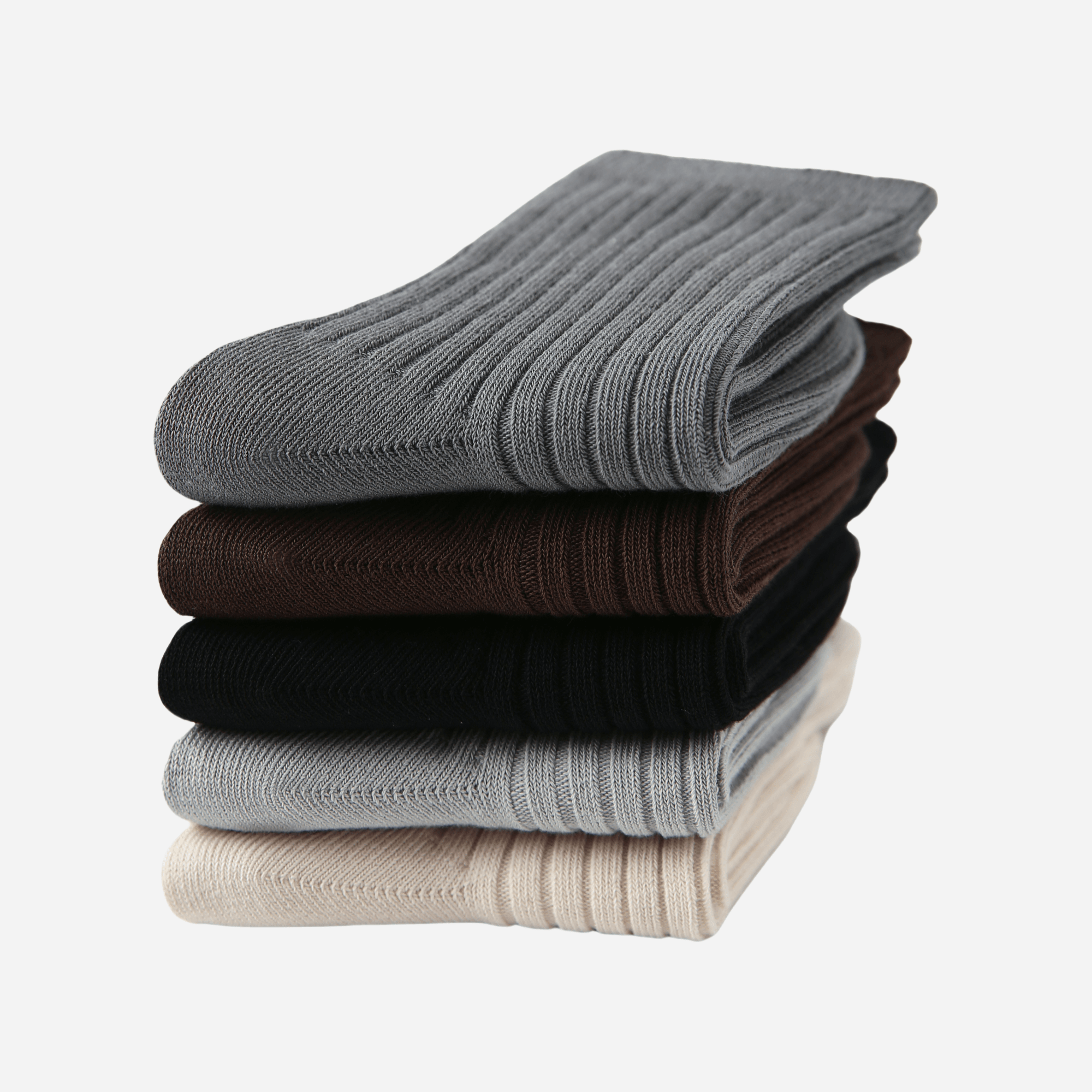 Kid's Classic Solid Color Ribbed Socks A - 5 Pairs - Weavasocks