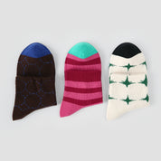 Pop Art Geometry Vibrant Ankle Socks 3-Pack