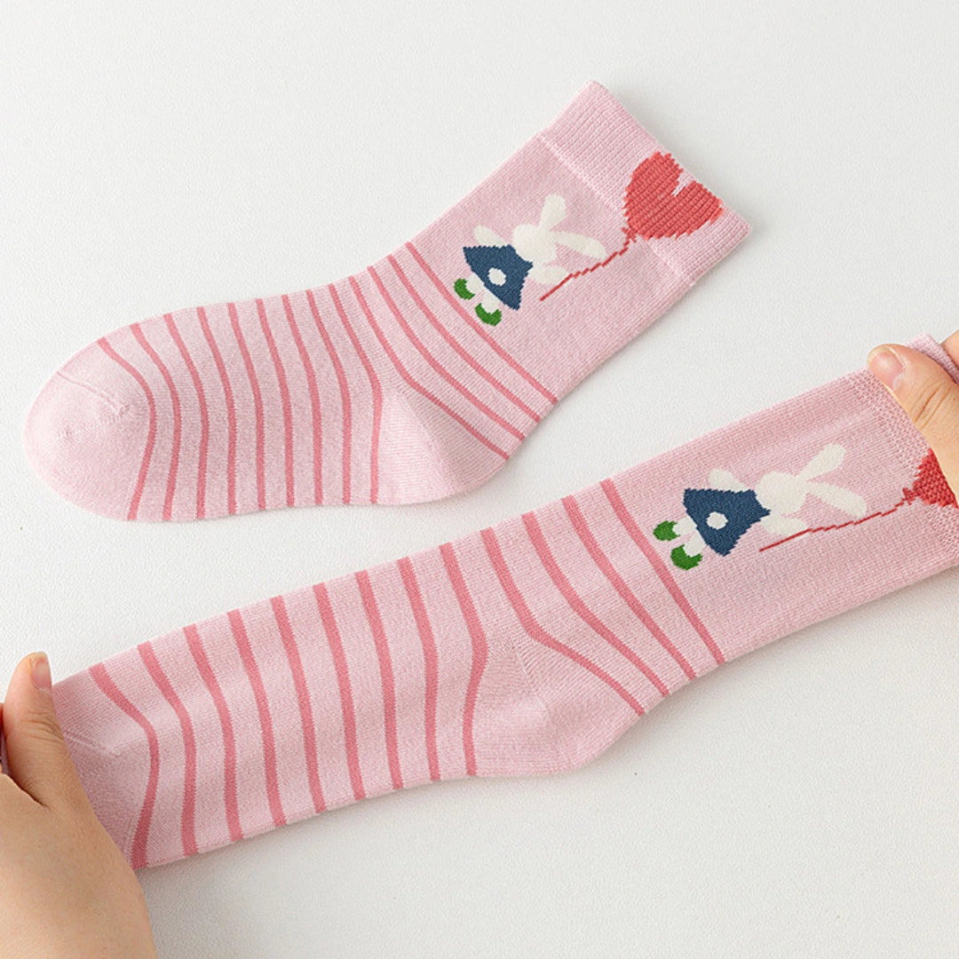 Kid‘s Garden Picnic Cotton Crew Socks 5-Pack