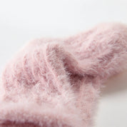 Baby’s Winter Marshmallow' Mink Velvet Fuzzy Crew