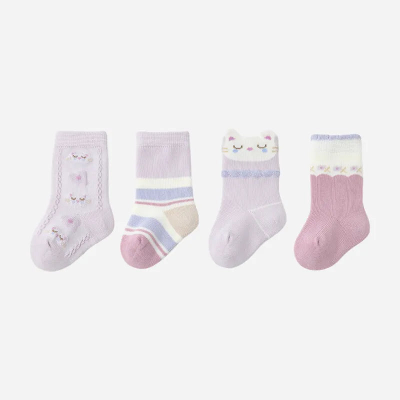 Babies The Lavender Lullaby Socks-4 Pairs