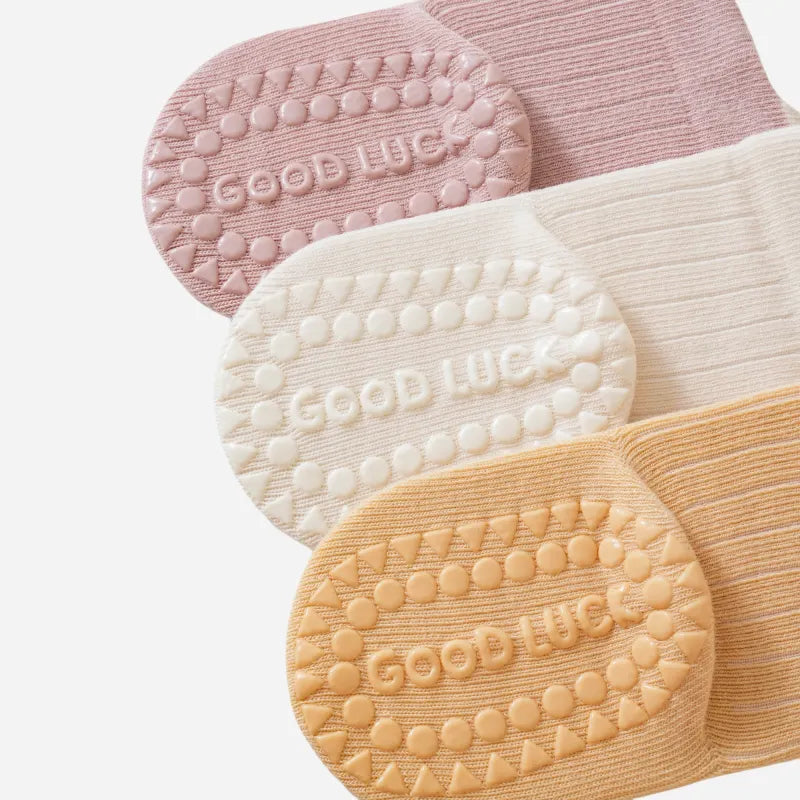 Babies Dainty Bow Grip Socks-3 Pairs