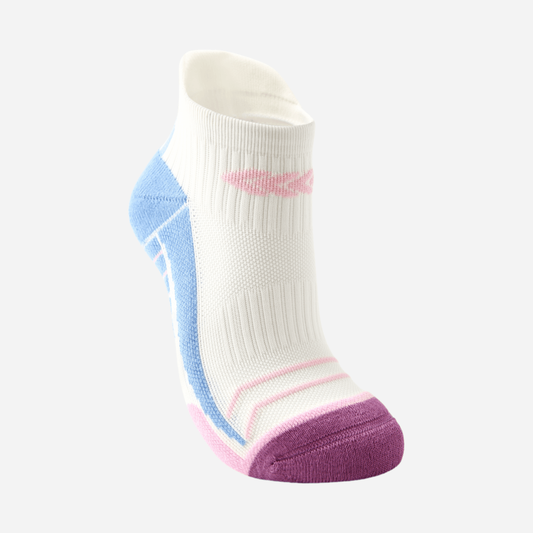 Women's Performance Cushioned Ankle Socks - White & Berry