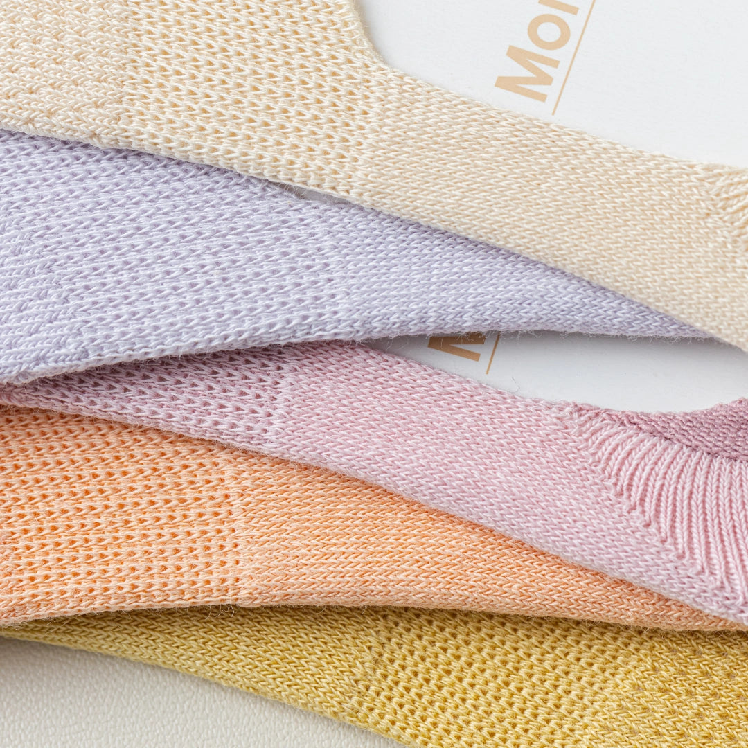 Women's 95% Cotton Ultra-Thin Mesh No-Show Socks - product photo showing breathable mesh comfort