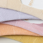 Women's 95% Cotton Ultra-Thin Mesh No-Show Socks - product photo showing breathable mesh comfort