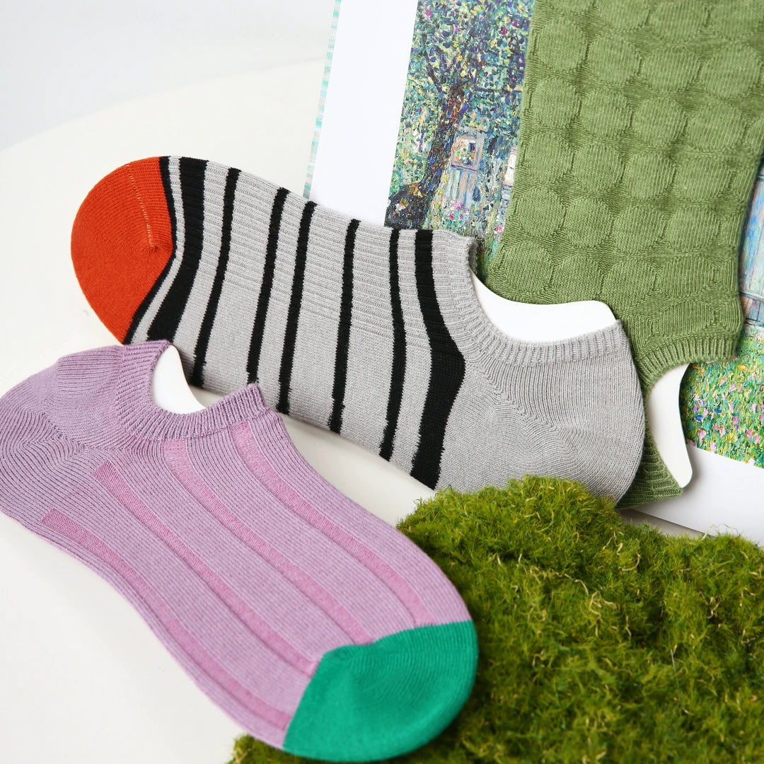 Colorblock No-Show Socks