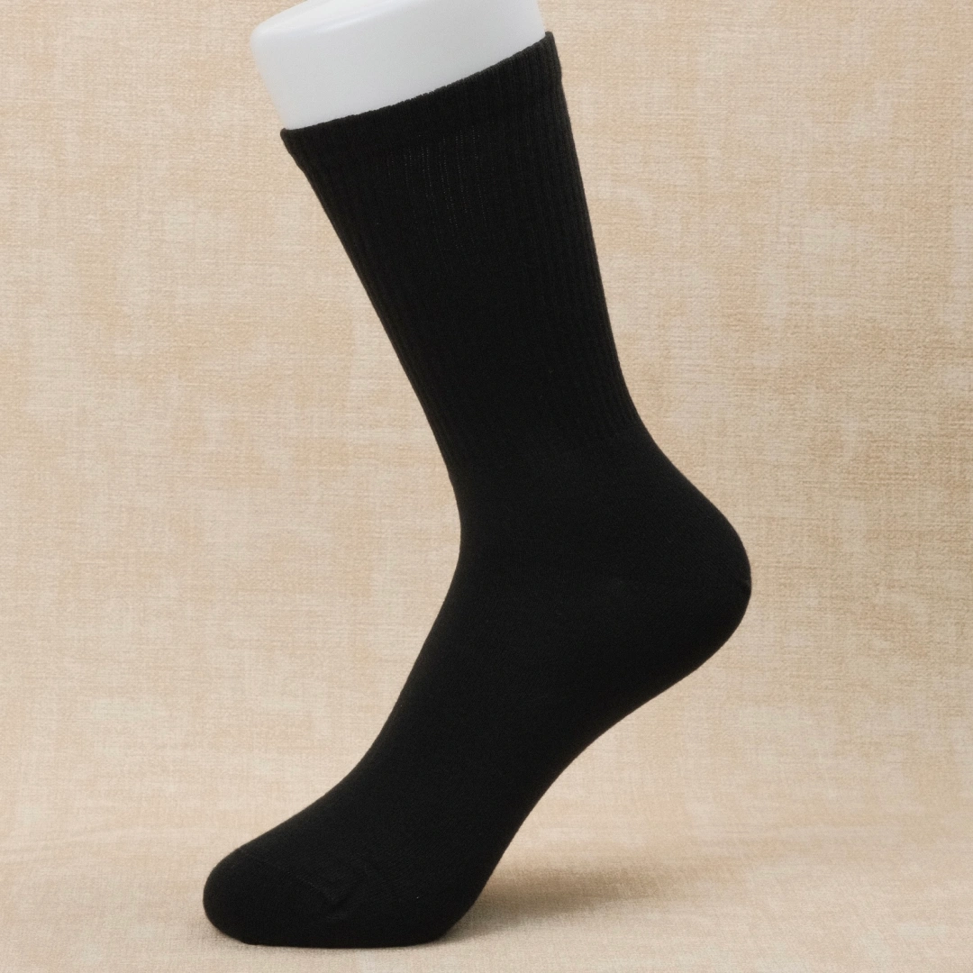 Women's 98% Cotton Ribbed 7.5" Crew Socks - detail photo showing soft cotton-rich comfort