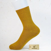 Women's 98% Cotton Relaxed-Fit Heather Crew Socks