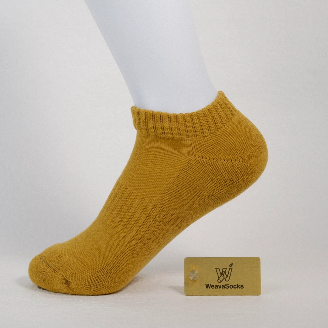 Women's 92% Cotton Terry Cushion Low Cut Socks - product photo showing cushioned comfort