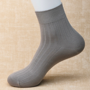 Men's Classic Ribbed 98% Cotton Crew Socks - detail photo showing soft cotton-rich comfort