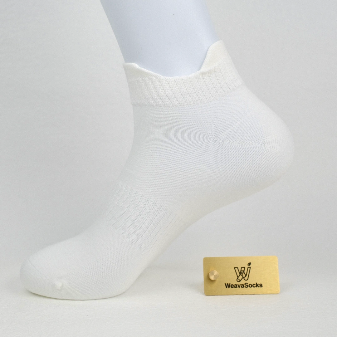 Men's 98% Cotton Heel Tab Low-Cut Socks - detail photo showing soft cotton-rich comfort
