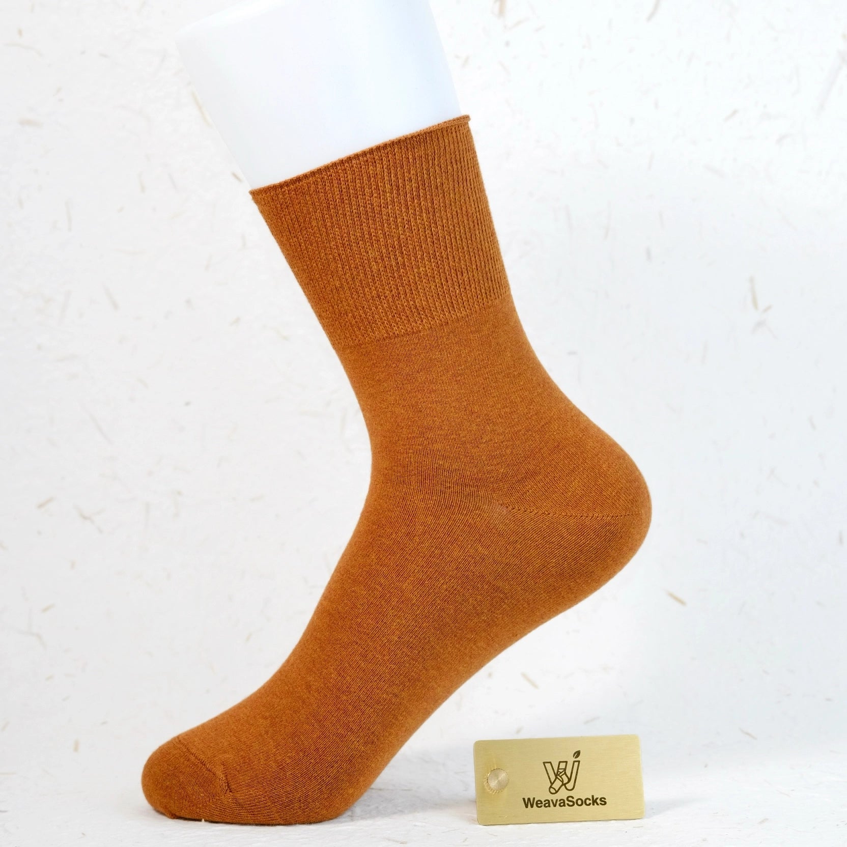 Women's 98% Cotton Relaxed-Fit Heather Crew Socks