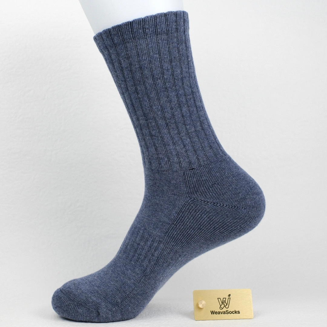 Men's 92% Premium Cotton Terry Cushion Sport Socks - product photo showing cushioned comfort