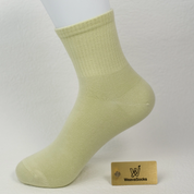 Women's 98% Cotton High-Density Ribbed Crew Socks - detail photo showing soft cotton-rich comfort