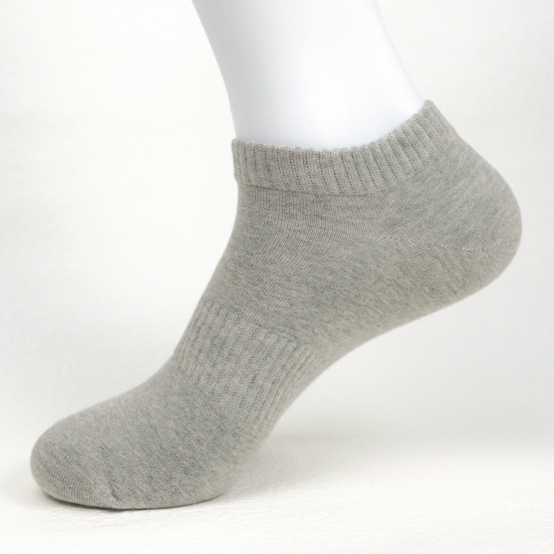 Men's 98% Cotton Everyday Low-Cut Ankle Socks - product photo showing soft cotton-rich comfort