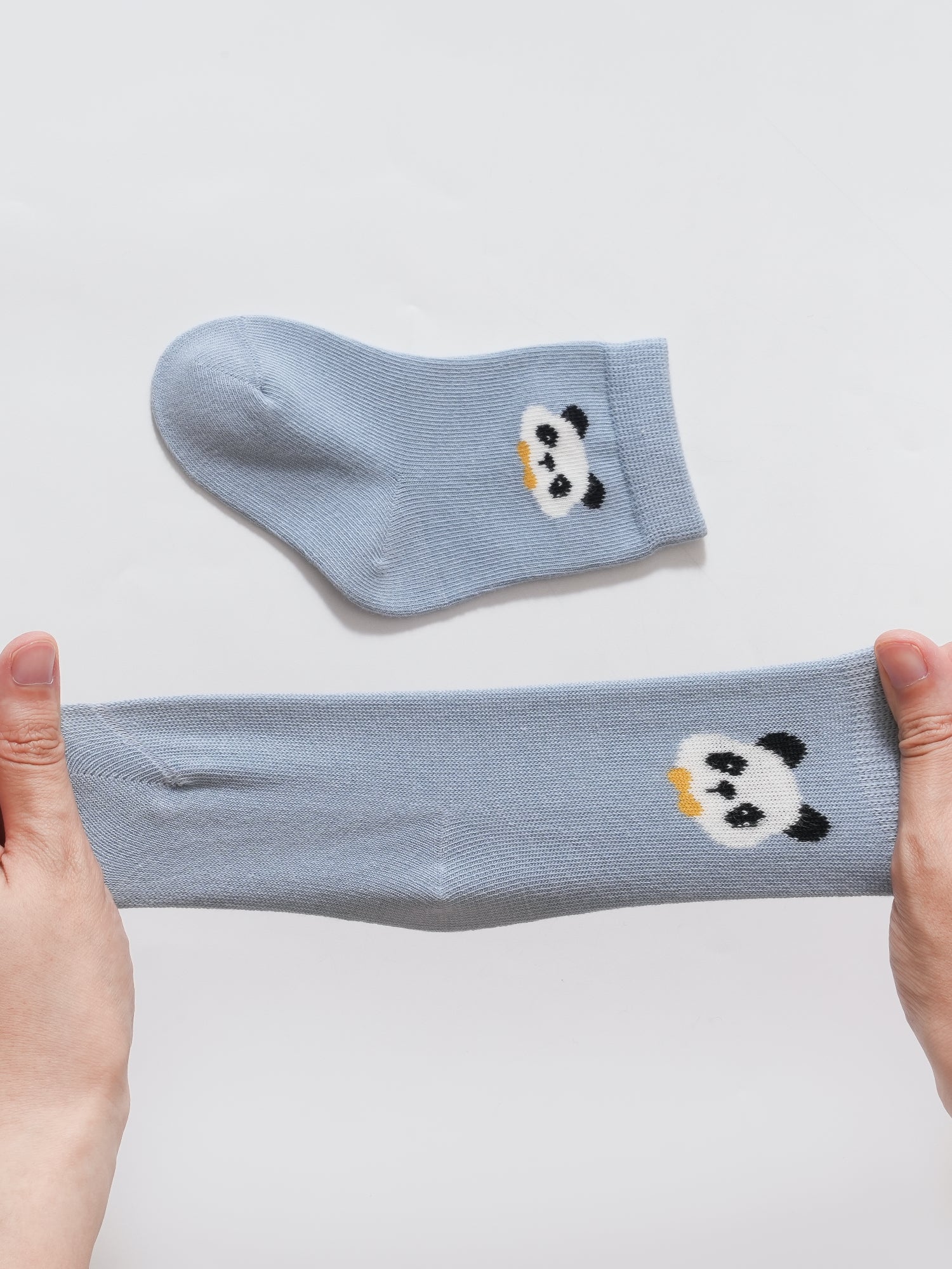 Babies' Ankle Socks with Minimalist Cartoon Faces-3 Pack