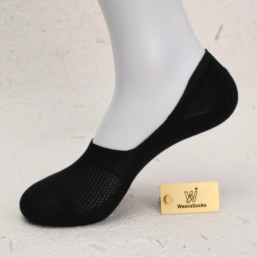 Men's 95% Cotton Ultra-Thin Mesh No-Show Socks