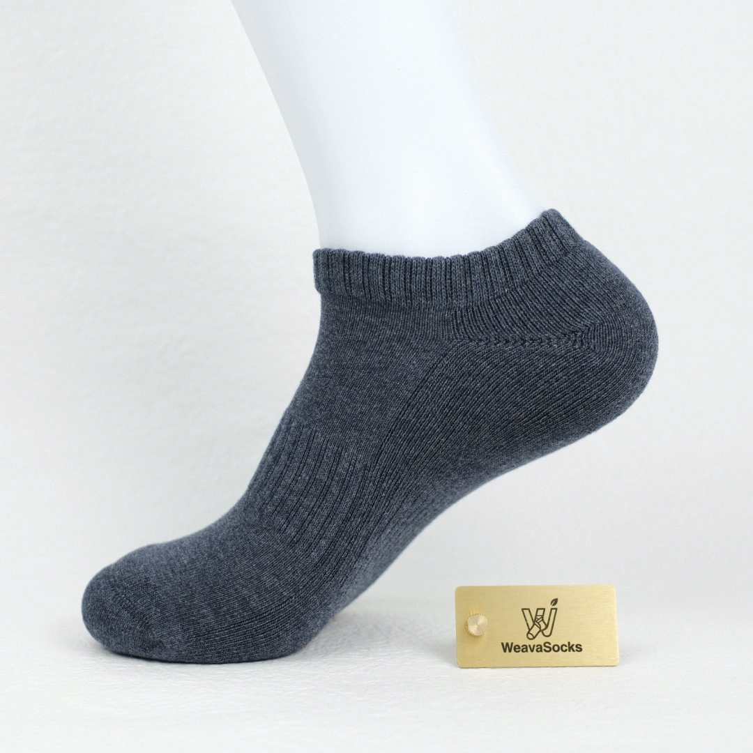 Men's 92% Cotton Terry Cushion Low Cut Socks - product photo showing cushioned comfort
