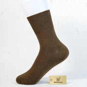 Women's 98% Cotton Relaxed-Fit Heather Crew Socks