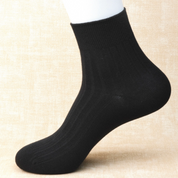 Men's Classic Ribbed 98% Cotton Crew Socks - detail photo showing soft cotton-rich comfort