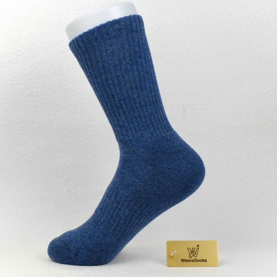 Women's 92% Cotton Terry Athletic Crew Socks - product photo showing cushioned comfort