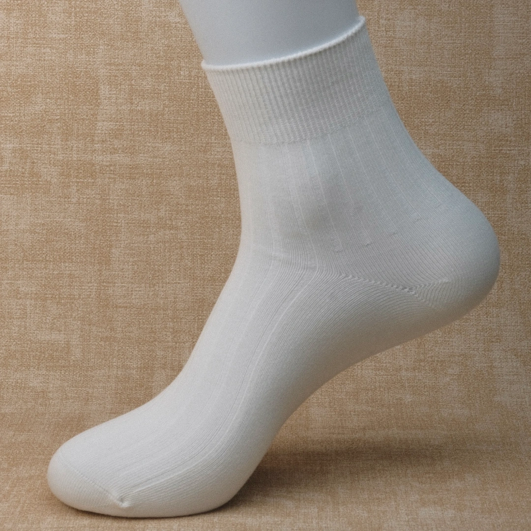 Men's Classic Ribbed 98% Cotton Crew Socks - detail photo showing soft cotton-rich comfort