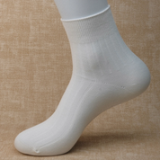 Men's Classic Ribbed 98% Cotton Crew Socks - detail photo showing soft cotton-rich comfort