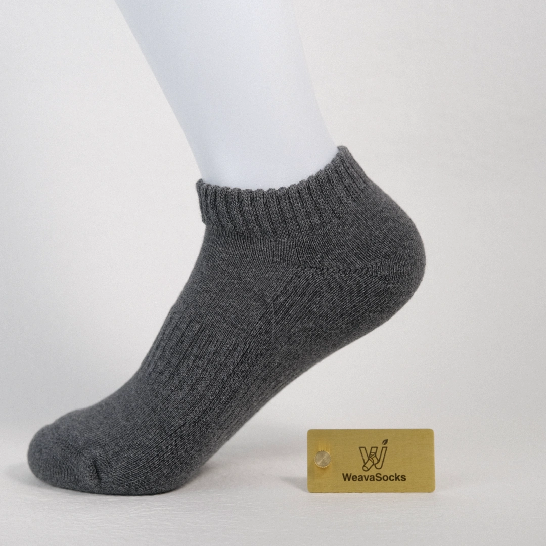 Women's 92% Cotton Terry Cushion Low Cut Socks - product photo showing cushioned comfort