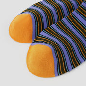 Women's Designer Dancing Bunny Striped Calf Socks