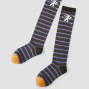 Women's Designer Dancing Bunny Striped Calf Socks