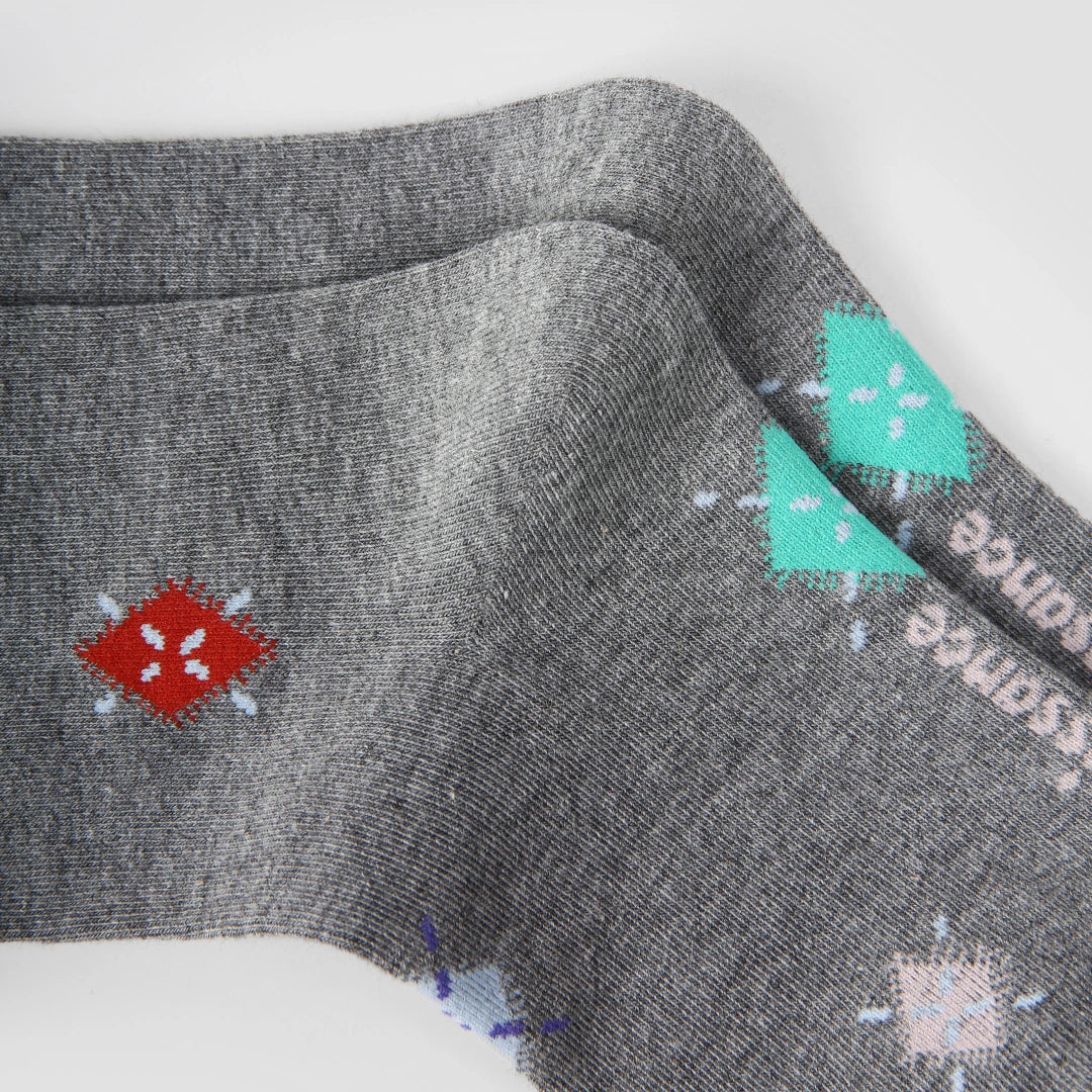 Women's Designer "Renaissance" Argyle Preppy Calf Socks