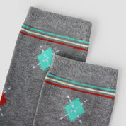 Women's Designer "Renaissance" Argyle Preppy Calf Socks