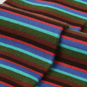 Women's Designer Cobalt & Olive Multi-Striped Colorblock Crew Socks