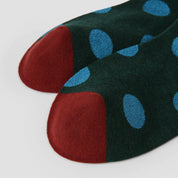 Women's Designer Retro Geometric Plaid & Polka Dot Crew Socks (3-Pack)