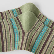 Women's Designer 3D Butterfly & Shimmer Grid Crew Socks (3-Pack)