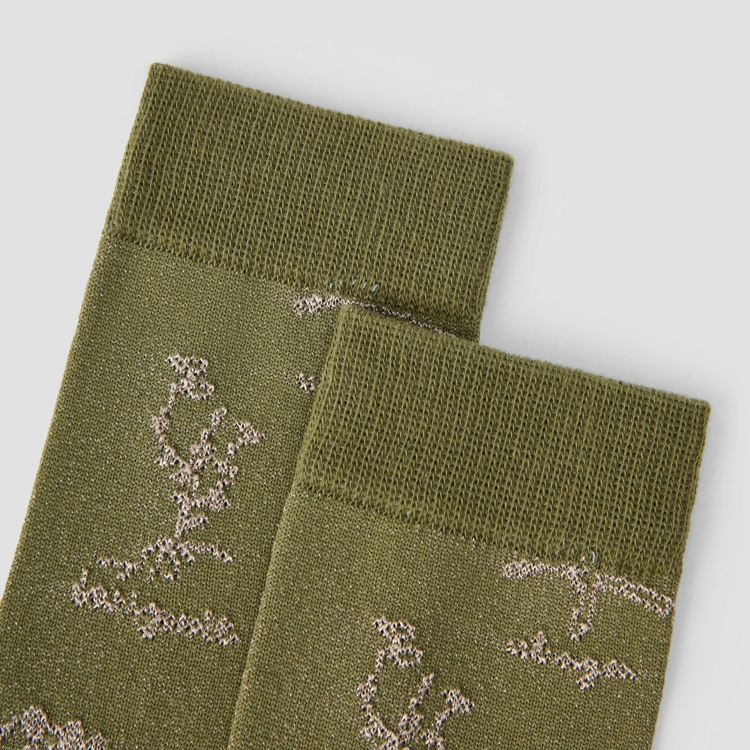 Women's Designer Vintage Botanical & Bow Crew Socks (3-Pack)