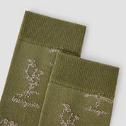 Women's Designer Vintage Botanical & Bow Crew Socks (3-Pack)