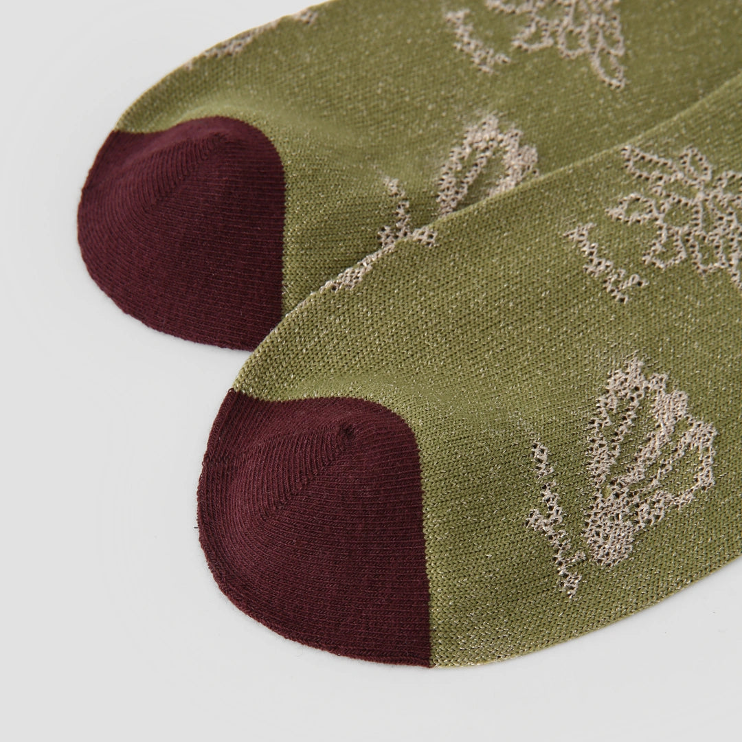 Women's Designer Vintage Botanical & Bow Crew Socks (3-Pack)
