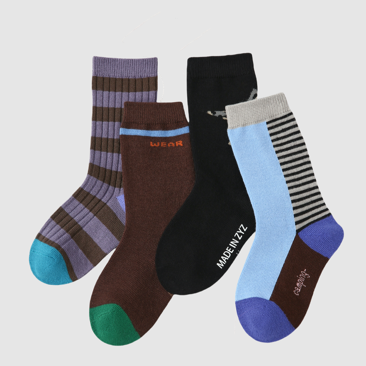 Kids' Compass Star Ribbed Sock-4 Pack